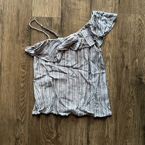 Blue Striped Hollister Tank Top